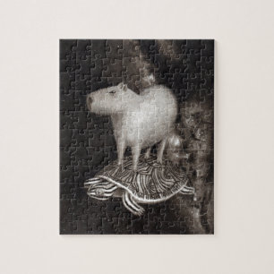 Capybara's en Terrapin die door de ruimtevaart vli Legpuzzel