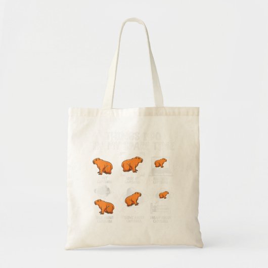Capybaras Funny Capibara Rodent wat ik doe in mijn Tote Bag (Voorkant)