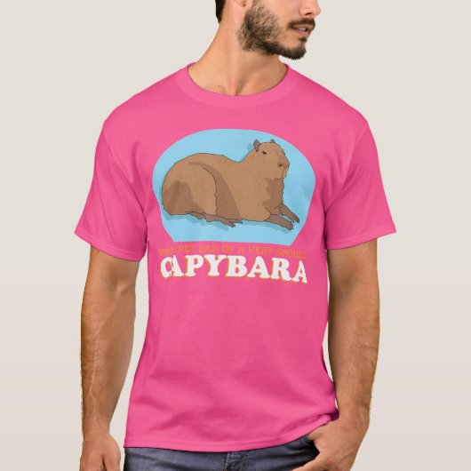 Capybara's huisdier vader van een verwende capibar t-shirt (Voorkant)