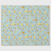 Capybaras in blauw cadeaupapier (Vlak)