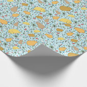 Capybaras in blauw cadeaupapier (Hoek)