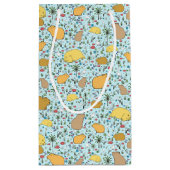 Capybaras in blauw klein cadeauzakje (Achterkant)