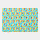 Capybaras in water met Sinaasappels Theedoek (Horizontaal)