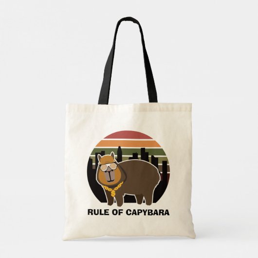 Capybara's keiharde hand! tote bag (Achterkant)