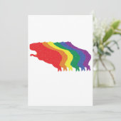 Capybaras LGBTQ Regenboog Water Varken Transgender Bedankkaart (Staand voorkant)