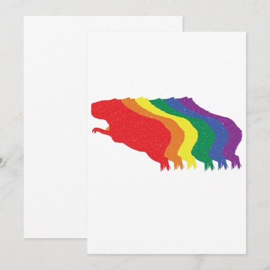 Capybaras LGBTQ Regenboog Water Varken Transgender Bedankkaart (Voorkant / Achterkant)