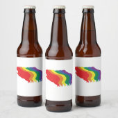 Capybaras LGBTQ Regenboog Water Varken Transgender Bier Etiket (Flessen)