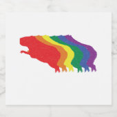 Capybaras LGBTQ Regenboog Water Varken Transgender Bier Etiket (Enkel label)