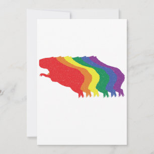 Capybaras LGBTQ Regenboog Water Varken Transgender Feestdagenkaart