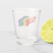 Capybaras LGBTQ Regenboog Water Varken Transgender Shot Glas (Achterkant)