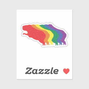 Capybaras LGBTQ Regenboog Water Varken Transgender Sticker