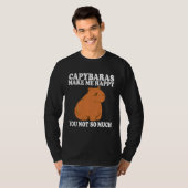 Capybaras Make me Happy  Capybaras Capybara T-shirt (Voorkant volledig)