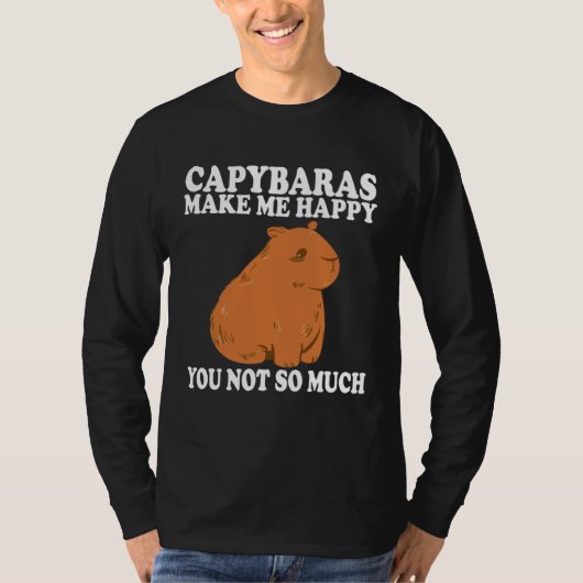 Capybaras Make me Happy  Capybaras Capybara T-shirt (Voorkant)