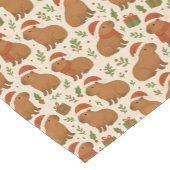 Capybaras met kerst korte tafelloper (Hoek)