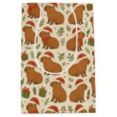 Capybaras met kerst medium cadeauzakje (Voorkant)