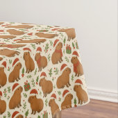 Capybaras met kerst tafelkleed (Voorbeeld)