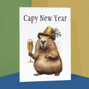 Capybaras Nieuwjaar Briefkaart