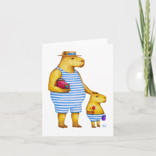 Capybaras Notitiekaart (Voorkant)