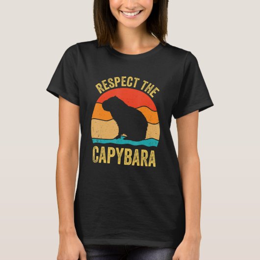 Capybaras Shirt respecteert het Capybara Cavy Rode (Voorkant)