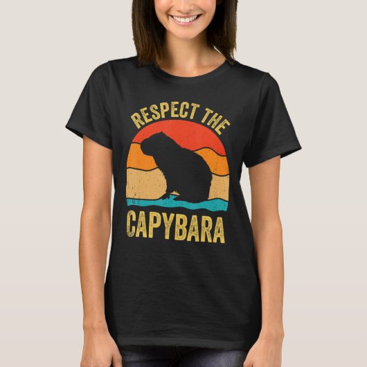 Capybaras Shirt respecteert het Capybara Cavy Rode (Voorkant)