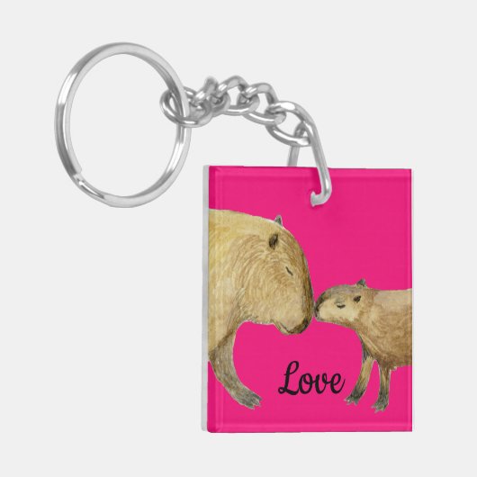 Capybaras Sleutelhanger (Voorkant Links)