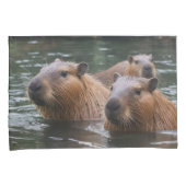 Capybaras' Swimming In The River,  Kussensloop (Voorkant-Rechts)
