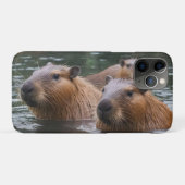 Capybaras' zwemmen in de rivier, Case-Mate iPhone case (Achterkant (horizontaal))