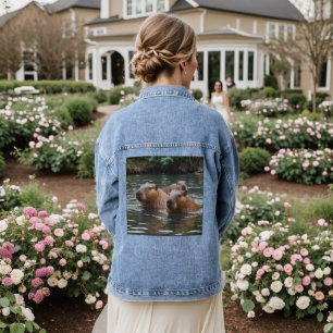 Capybara's Zwemmen In De Rivier, Denim Jacket