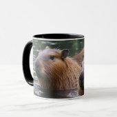 Capybaras Zwemmen In De Rivier, Mok (Voorkant links)