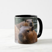 Capybaras Zwemmen In De Rivier, Mok (Voorkant rechts)