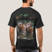 Capybaras Zwemmen In De Rivier,  T-shirt (Achterkant)