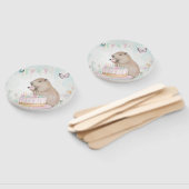 Capybura Cakefest Verjaardagsfeest Hand Fans Handwaaier (Niet-gemonteerd)