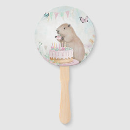Capybura Cakefest Verjaardagsfeest Hand Fans Handwaaier