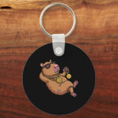 Capybyra 67 Drip Zonnebril Ketting Grappig Dier Me Sleutelhanger (Voorkant)
