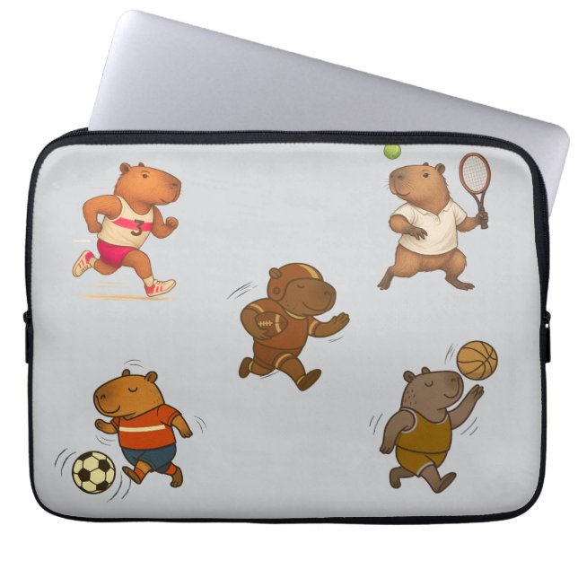 CapyCharm: het Schattige icoon Laptop Sleeve (Voorkant)