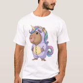 Capycorn Capybara Eenhoorn Kawaii Regenboog Knaagd T-shirt (Voorkant)