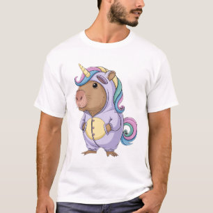 Capycorn Capybara Eenhoorn Kawaii Regenboog Knaagd T-shirt