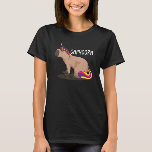 Capycorn Capybara Unicorn Water Hog T-shirt (Voorkant)