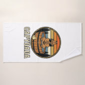 Capydada Capybara Vader Retro Bubbelbad Vectorontw Badhanddoek (Badhanddoek)