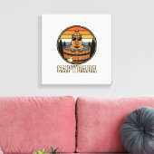 Capydada Capybara Vader Retro Bubbelbad Vectorontw Canvas Afdruk (Insitu (Woonkamer))