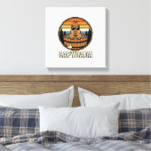 Capydada Capybara Vader Retro Bubbelbad Vectorontw Canvas Afdruk (Insitu (Slaapkamer))
