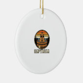 Capydada Capybara Vader Retro Bubbelbad Vectorontw Keramisch Ornament (Rechts)