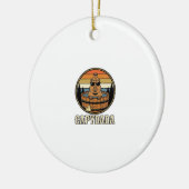 Capydada Capybara Vader Retro Bubbelbad Vectorontw Keramisch Ornament (Links)