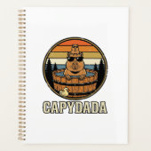 Capydada Capybara Vader Retro Bubbelbad Vectorontw Planner (Voorkant)