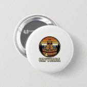 Capydada Capybara Vader Retro Bubbelbad Vectorontw Ronde Button 5,7 Cm (Voorkant /achterkant)