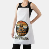Capydada Capybara Vader Retro Bubbelbad Vectorontw Schort (Insitu)