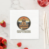 Capydada Capybara Vader Retro Bubbelbad Vectorontw Servet (Insitu)