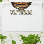 Capydada Capybara Vader Retro Bubbelbad Vectorontw Theedoek (Gevouwen)