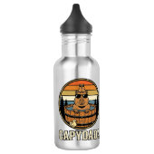 Capydada Capybara Vader Retro Bubbelbad Vectorontw Waterfles (Links)
