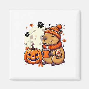 Capyra Drink koffie Halloween Herfst Seizoen Dank Magneet